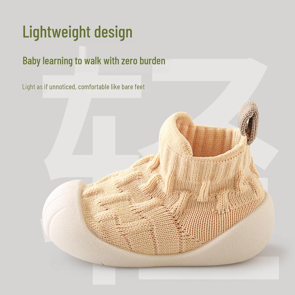 Soft Sole Baby Walker Shoes - Non-Slip, Anti-Kick Slip-On for Indoor Use, Ideal for Spring and Autumn