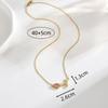 Women's Elegant Tulip Necklace High-End Zircon Flower Pendant Stainless Steel Light Luxury Jewelry Gift