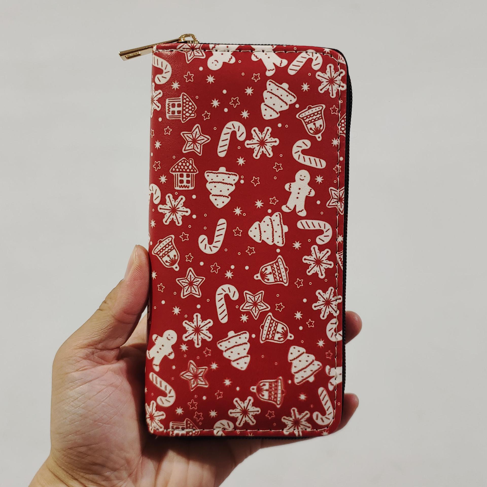 

New Christmas long zipper wallet clutch wallet wallet