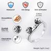 Fashion Retro Gothic Metal Frog Ring For Men Women, Vintage Silver Color Adjustable Open Ring, Hip Hop Party Jewelry Gift
