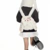 Bunny Eared Long Small Pearl Drawstring Tie Cartoon Plush Doll Backpack For Girl