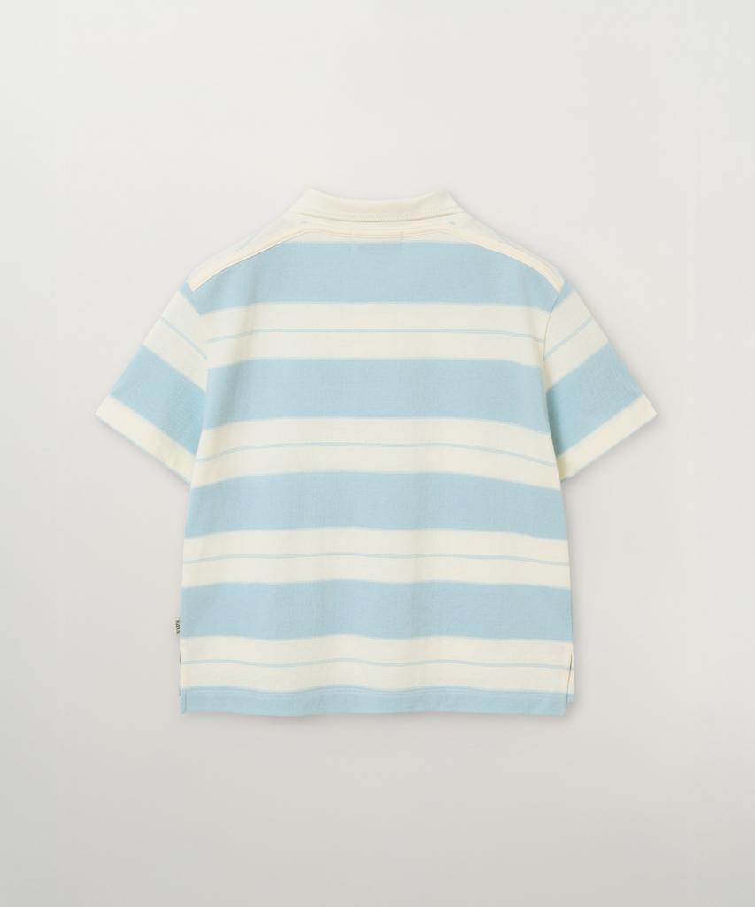 Seteo (W) Apero Striped Pique Short Sleeve T-Shirt Sky Blue
