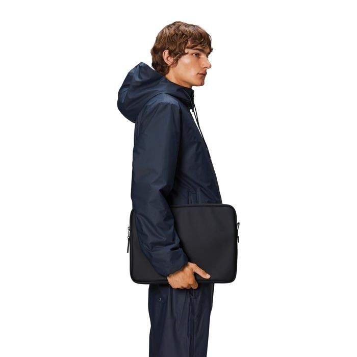 Housse pc portable - rains - trail laptop case 16 - imperméable - rembourrée - zippée