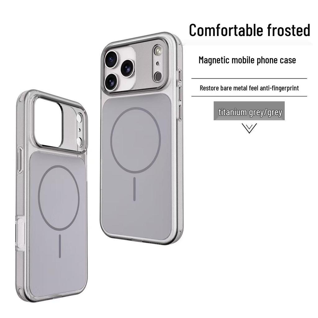 Magnetic Transparent AI Button Case for Apple 17 Pro Max & 16 Pro