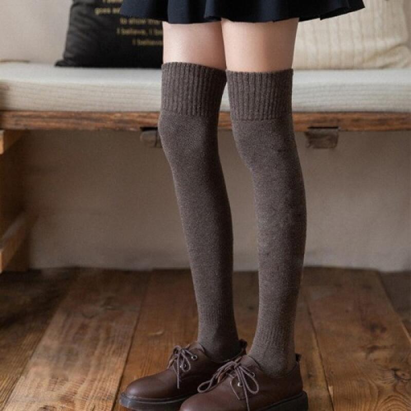 

Песочные носки выше колена, короткие носки, чулки до бедра, гольфы Sand Over Knee Socks Charcoal