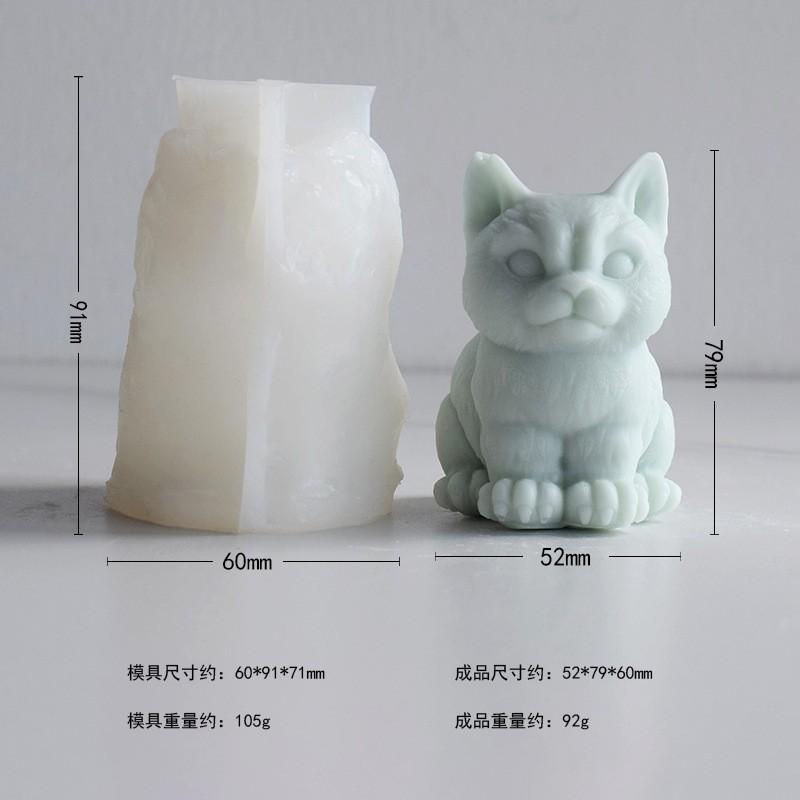 Cartoon Kitten Silicone Candle Mould Cute Cat DIY Soap Resin Plaster Making Tool Animal Chocolate Cake Ice Mold Home Decor Gifts