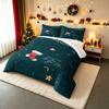 Merry Christmas Stocking Bedding set (1 duvet cover, 2 pillowcases, duvet not included) for Living Room Holiday Decor, Cozy Xmas Lights Art Print