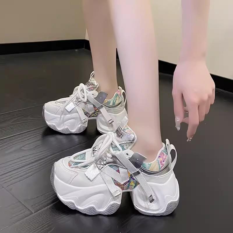 

модные летние высокие сетчатые кроссовки на платформе женские дышащие теннисные женские вулканизированные туфли весенние массивные кроссовки спортивные туфли для папы женские 39 зелёный