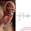 Damen Ohr Manschetten Set Punk Persönlichkeit Clip Ohrringe Gold Ohne Piercing Ohr Clips Fake Knorpel Ohrringe