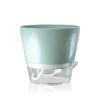Drainage Hole Self Watering Flower Pot Plastic Resin Material Transparent Plant Pot  Home Planters