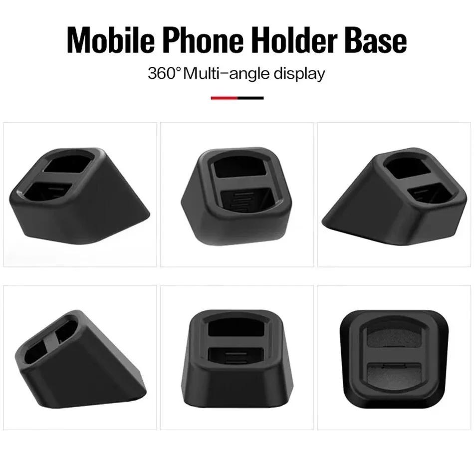 Universal Car Charger Chasis Bracket Double Clamp Connection Mobile Phone Holder Base Dashboard Mount Air Outlet Clip GPS Use