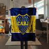 Logo Boca Juniors, Coperta in Flanella con Fantasia, Alta Qualità, Confortevole per Tutte le Stagioni, Decorazione per la Casa, Calore e Comfort, Perfetta per Regali.