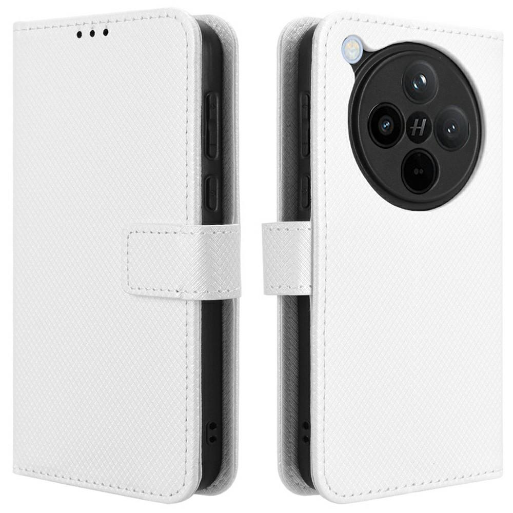 For Oppo Find X8 5G Case PU Leather Diamond Texture Wallet Phone Cover