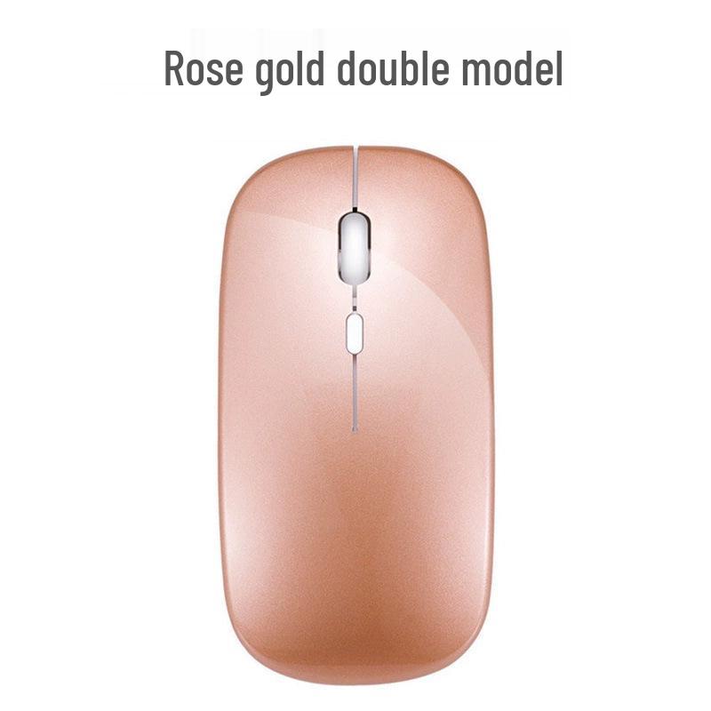 Dual-Mode Ultra-Thin Rechargeable Bluetooth Silent Mouse with Luminous Feature for Office and Tablet Use