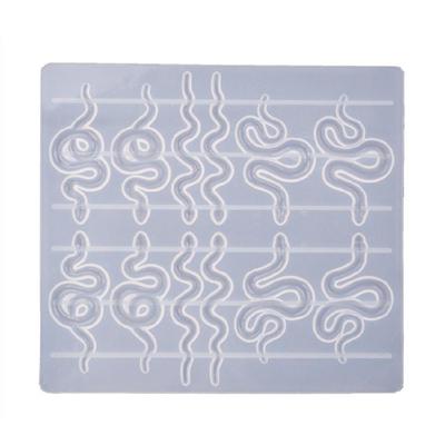 Snake Shape Mold Epoxy Resin Casting Jewelry Making Supply Handmade DIY Earring