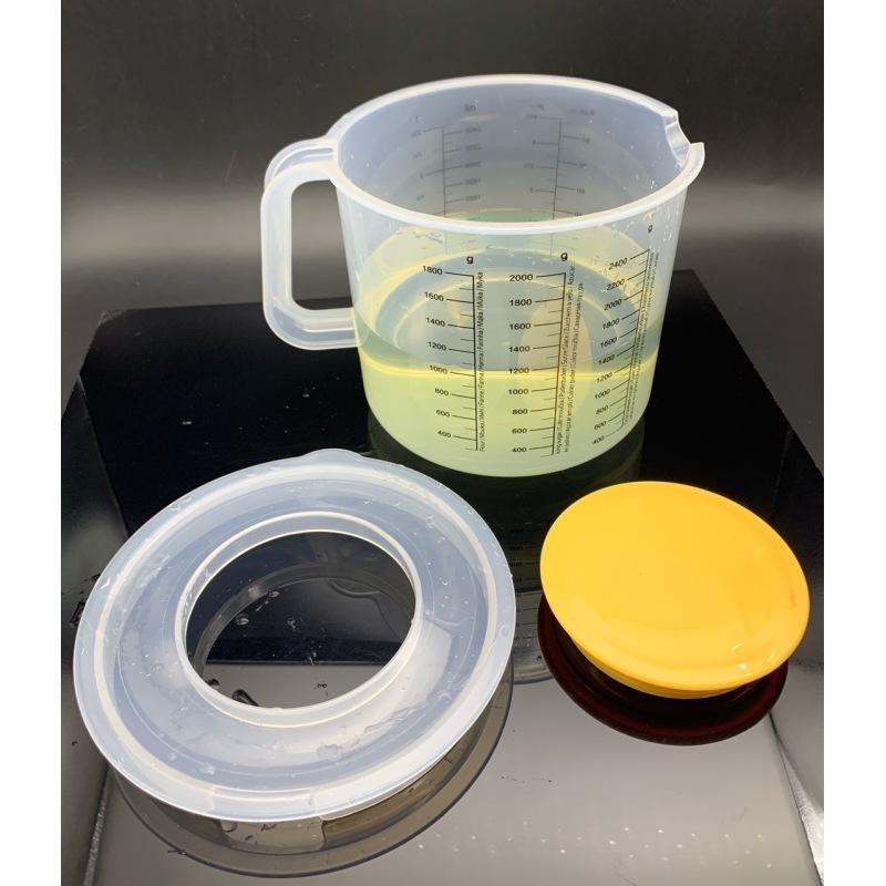 2.5l Baking Measuring  Cup Transparent Home Scale Mixing Bowl With Lid Kitchen Tools