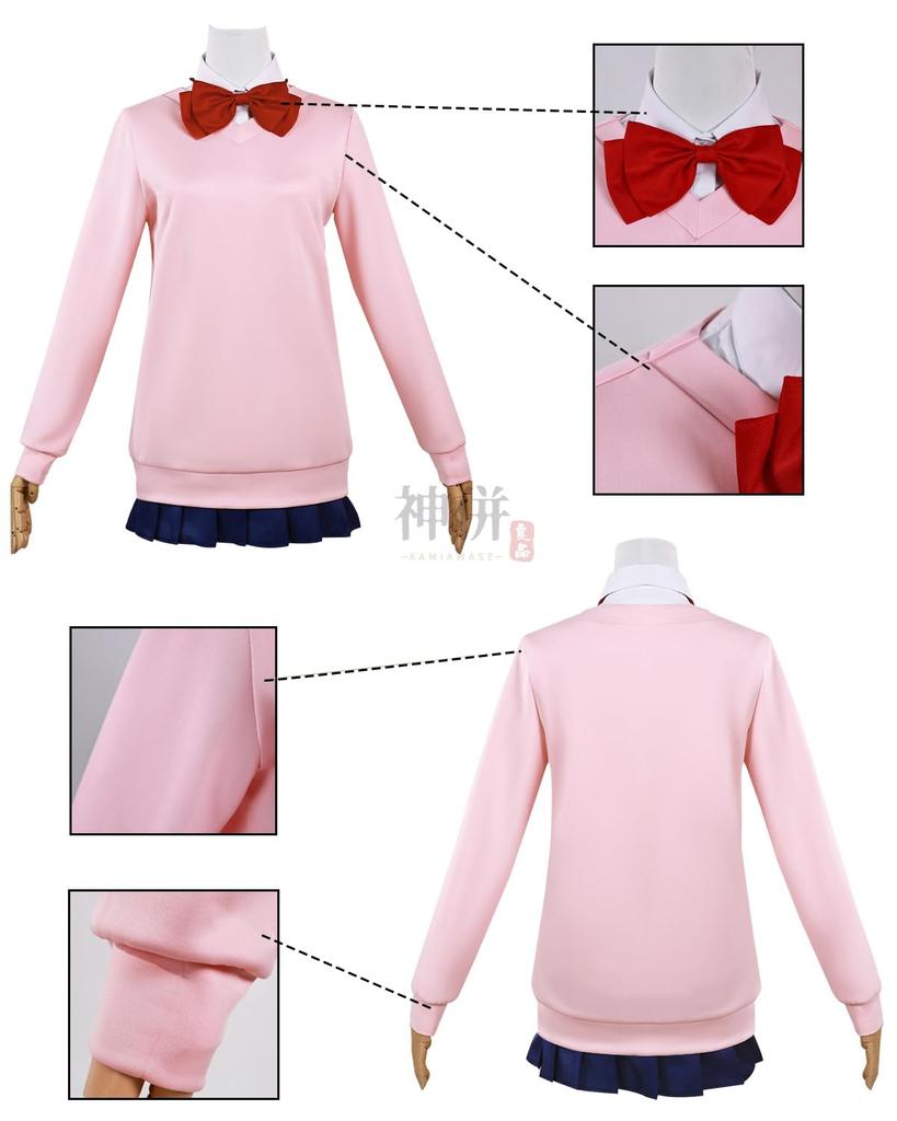 Momo Ayase Cosplay Momo Dandadan Cosplay Costume for School Stage Wear Ayase Wig Size [Excellent Quality] Wig, Adults, Festivals, Events, (Momo
