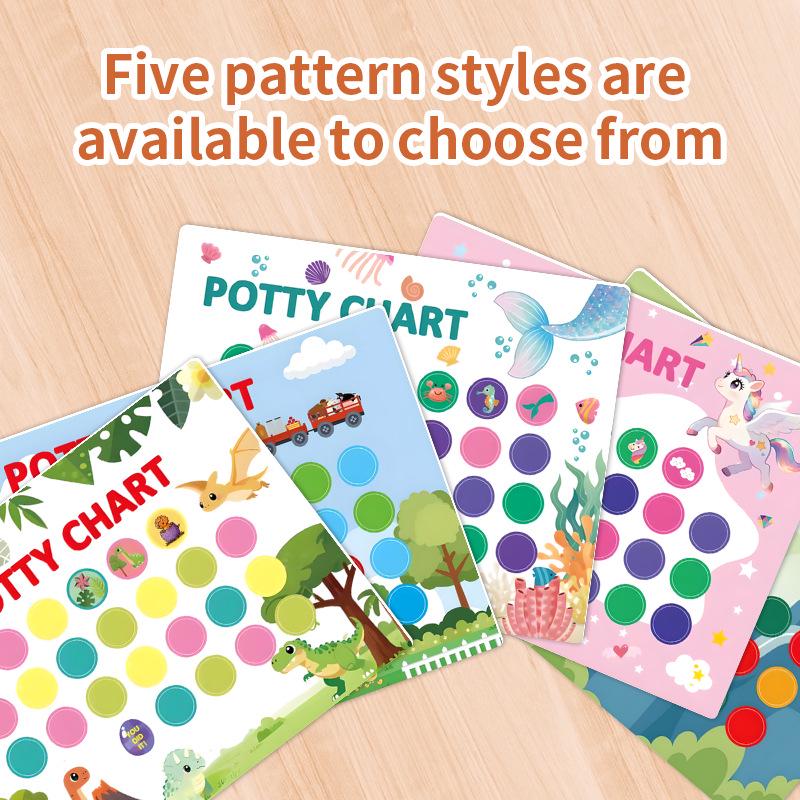 Kids Potty Training Sticker Chart: Develop Healthy Potty Habits for Boys & Girls