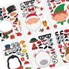 12x Christmas Stickers Make A Face Decoration Wall Party Game