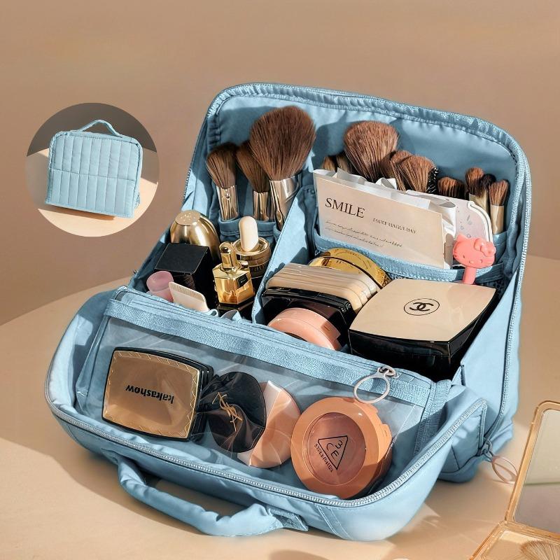 

Cosmetics Storage Bag, Vertical Makeup Bag, Large Capacity Portable Cosmetics Storage Bag, Waterproof Makeup and Grooming Bag синій