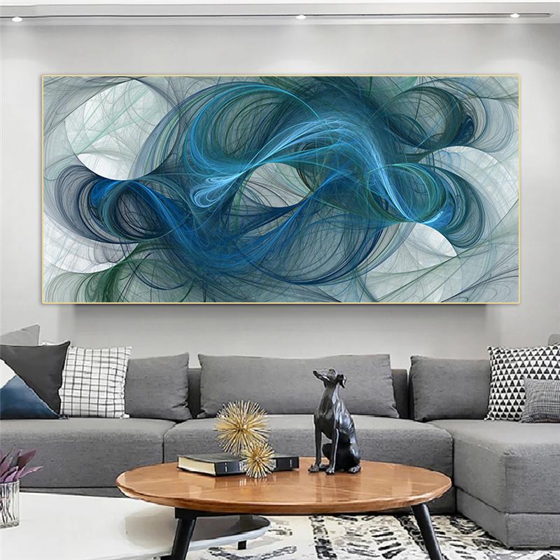 Abstract Line Cuadros Posters and Prints Modern Home Decor Canvas Painting Living Room Decoration One Piece Wall Art Pictures