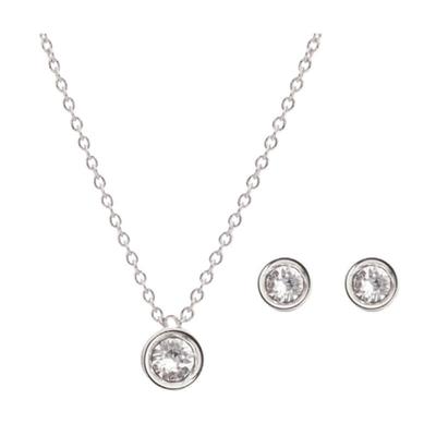 WESTISLAND Crystal Cory Necklace and Earrings Set_WI8061231
