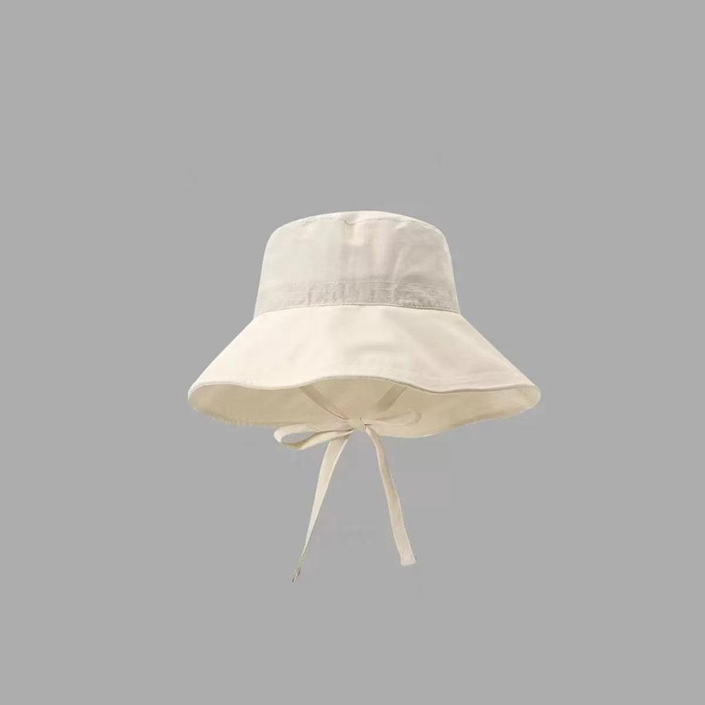 Simple Solid Color Sunscreen Bucket Hat Summer Breathable Adjustable Fisherman Hat For Women Outdoor Travel Wide Brim Sun Hat