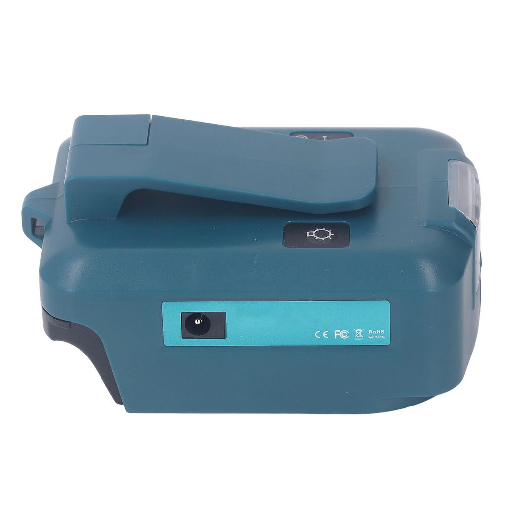 Battery Adapter with LED and Belt Clip USB Type C 12VDC Output Lithium Battery Converter for BL1518 