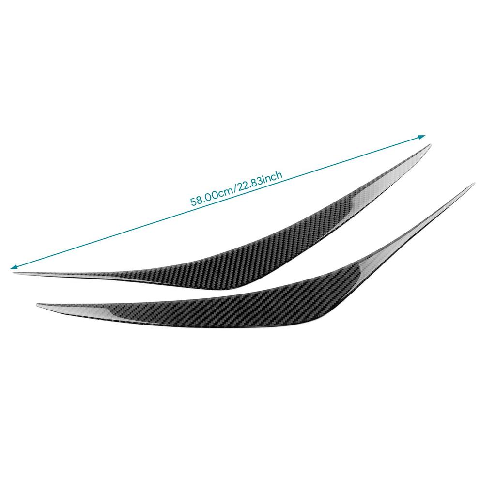 AIRSPEED Carbon Fiber Light Eyebrow Cover Trim Garnish for Subaru Crosstrek Impreza Custom Exterior Stylish Easy Black (GU Series) 2024-2025,