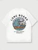 Men's Casual Beach Surfing Element Printed Short Sleeve T-Shirt Back Only