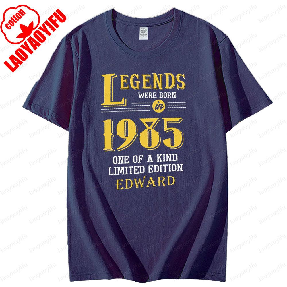 Happy Birthday Celebration Mens Legends Were Born in 1985 Funny Unique Design Printed Tshirt Men Summer Cotton Short Sleeve