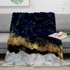 Beautiful Teal Marble Pattern Flannel Blanket Warm Soft Sofa Blanket Winter Sheet Bedspread Camping Travel Blanket