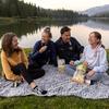 Ultra-Soft, Moisture-Proof Travel Blanket - Perfect for Camping, Picnics & Fishing | Easy To Carry, All-Season Polyester