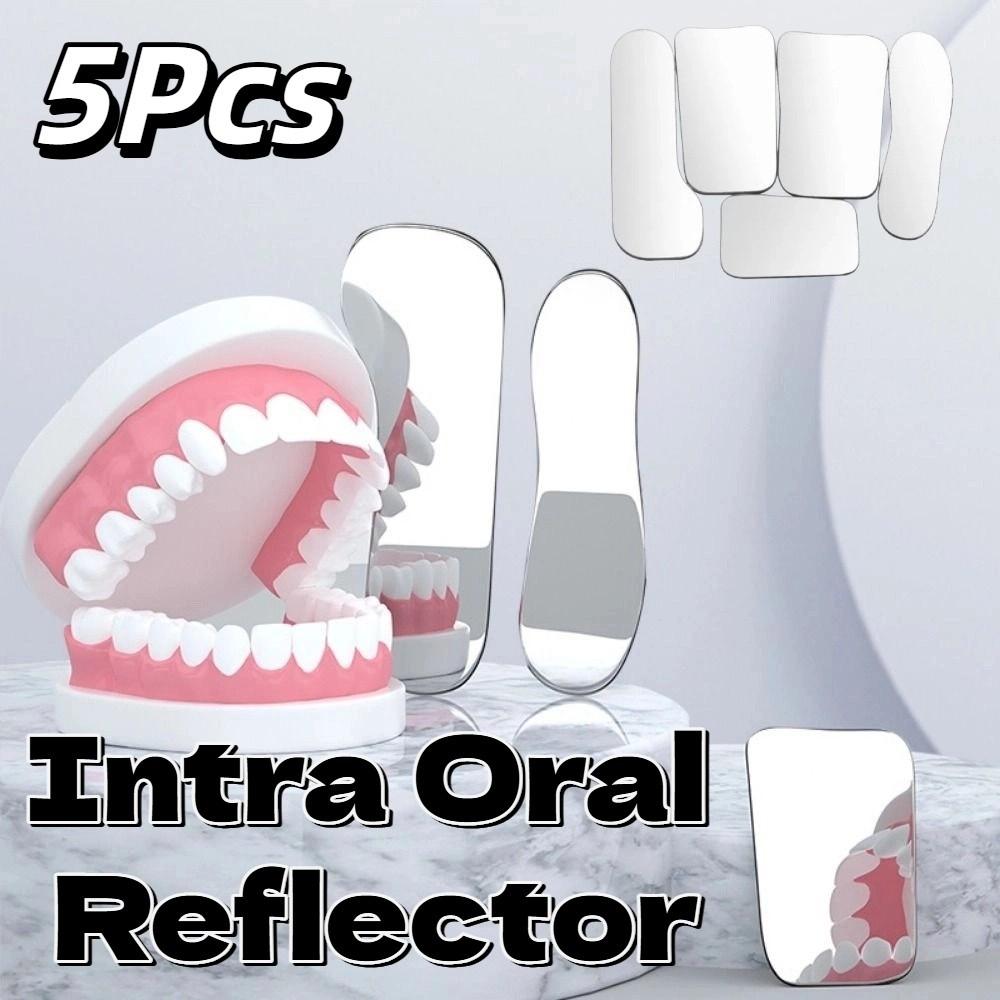 5Pcs/set Storage Box Intraoral Dental Reflector Glass Intra Oral Reflector  Dentistry