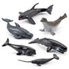 12PCS Mini Sea  Toys for Kids Plastic Sea Animals Doll Simulation Ocean Animals Figures Model Gift