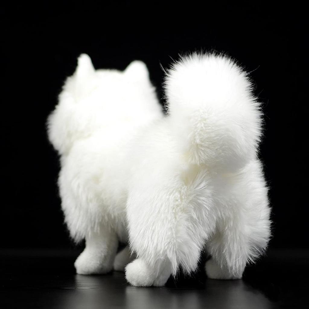 Lilizzhoumax Samoyed Plush Toy, Realistic Dog Stuffed Animal, Super Soft Plush, Kids Toy, Lifelike Dog Figure Toy, Girl's Toy, Kids Gift, Valentine's