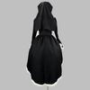 Anime Cosplay Costume Dark Sweet and Cool Embroidered Cross Halloween Nun Costume COS Costume