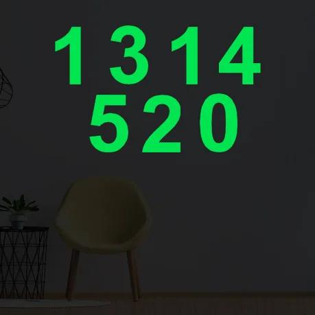 Glow In The Dark Number Sticker Luminous Digits Sticker Kids Bedroom Wall Switch Model Number Diy Decor Label Sticker Decal