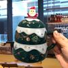 Christmas Mug Personality Creativity Christmas Tree Shape Mug Ceramic Cup Water Cup Christmas Gift