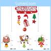 Colorful Christmas Decoration Printed Snowman And Reindeer Hanging Ornaments For Festive Celebrations