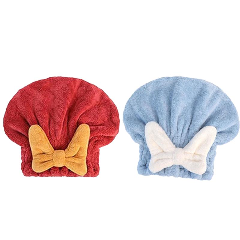 FASHION Lovely Little Bear Hair Drying Cap Towel Microfiber Quickly Dry Hair Shower Hat Wrapped Towels Bathing Cap Bathroom Accessories