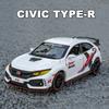 PCDB3 1:32 Honda CIVIC TYPE-R Accord Toys Diecast Alloy Models Car 6 Doors Opened Sound Light Pull Back Cars Children's Holiday Gifts