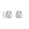 Delicate Double Layered Zircon Tiny Hoop Earrings For Women Stylish Graceful Cubic Zirconia Ear Cuff Statement Bridal Jewelry