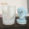 Sculptură din silicon pentru cap de cal și reutilizabilă 3D, lumânare cu cap de cal, tencuială, artă, rășină, fabricare bricolaj, săpun, aromă, lumânare, mucegai, furnituri pentru artizanat, decorațiuni pentru acasă