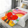 Rapper Bad Bunny Throw Soft Flannel Blanket Warm Knee Skin-Friendly Throw for Sofa Office Bed Traveling Winter Oversize