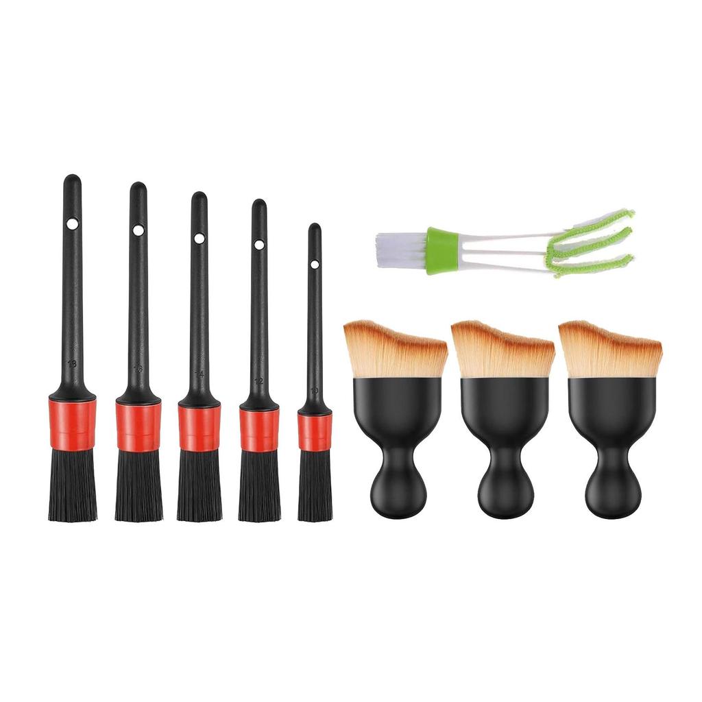 24-Piece Car Cleaning & Polishing Kit: Wheel Hub Brushes & Waxing Tools Set