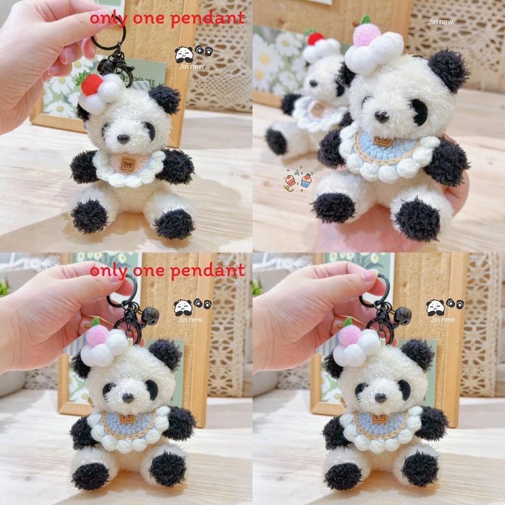 Plush Panda Keychain With Scarf And Flower Decoration For Kids And Collectors
