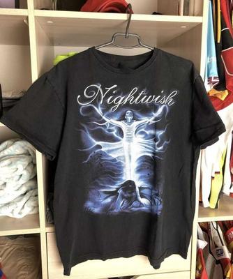 Camiseta Vintage de la Banda Nightwish Manga Corta S-5XL BO232 Camiseta Unisex