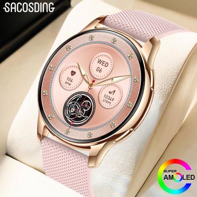 Pour Montre Intelligente Ultra Fine Xiaomi Femmes 1,32" AMOLED 466*466 HD Pixels Affichage Toujours Afficher l'Heure Rappel d'Appel Montre Intelligente Dames