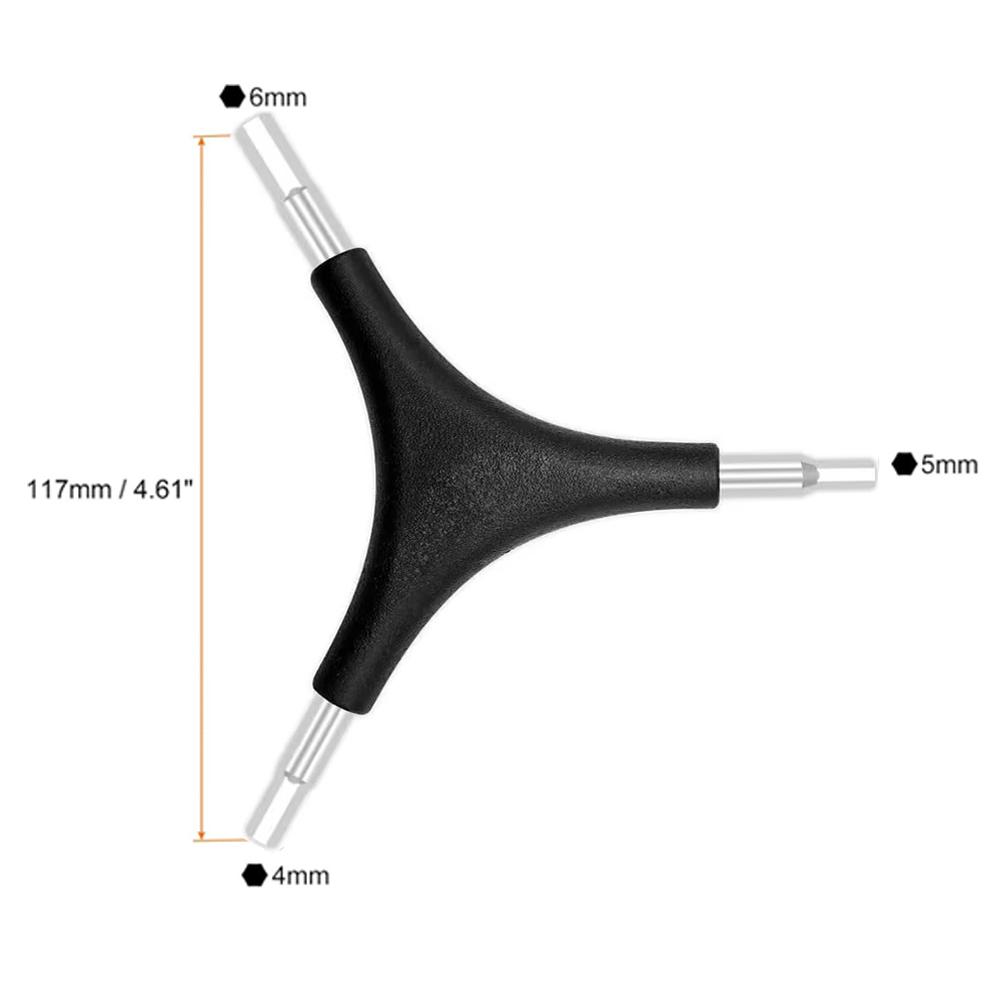 Y-Shaped 3 Way Wrench Set 4/5/6mm,Bicycle Tire Pry Bar,Y-Type Inner Spanner Chrome Plating Portable Bike Torque Spanner 8/9/10mm